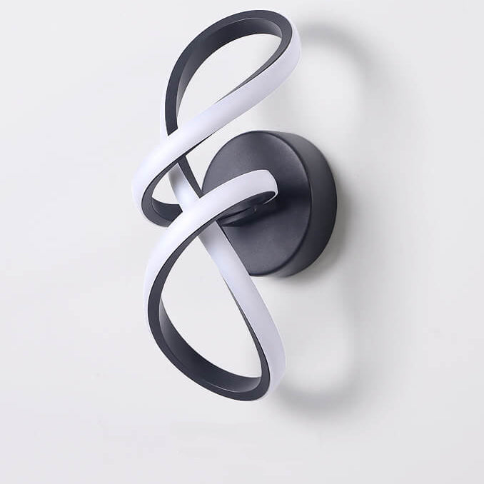 Lampe murale LED en aluminium de forme simple et torsadée nordique 