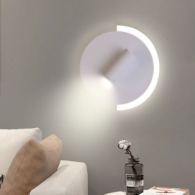 Modern Minimalist Acrylic Disc Spotlight Rotatable LED Wall Sconce Lamp