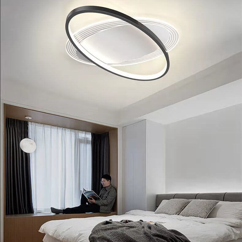 Nordic Minimalist Oval Circle LED Flush Mount Ceiling Light