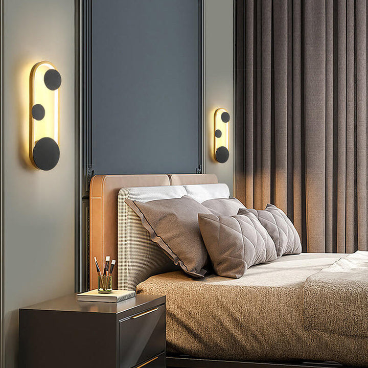 Lámpara de Aplique de Pared LED Ovalada Redonda Minimalista Moderna 