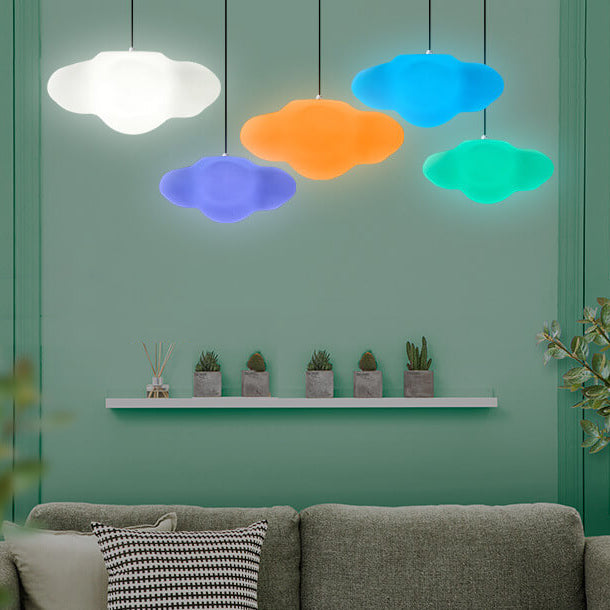Modern Resin Floating Cloud Design Colorful LED Pendant Light
