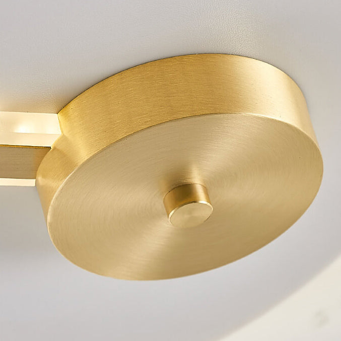 Modern Brass Acrylic Circle LED Flush Mount Ceiling Light