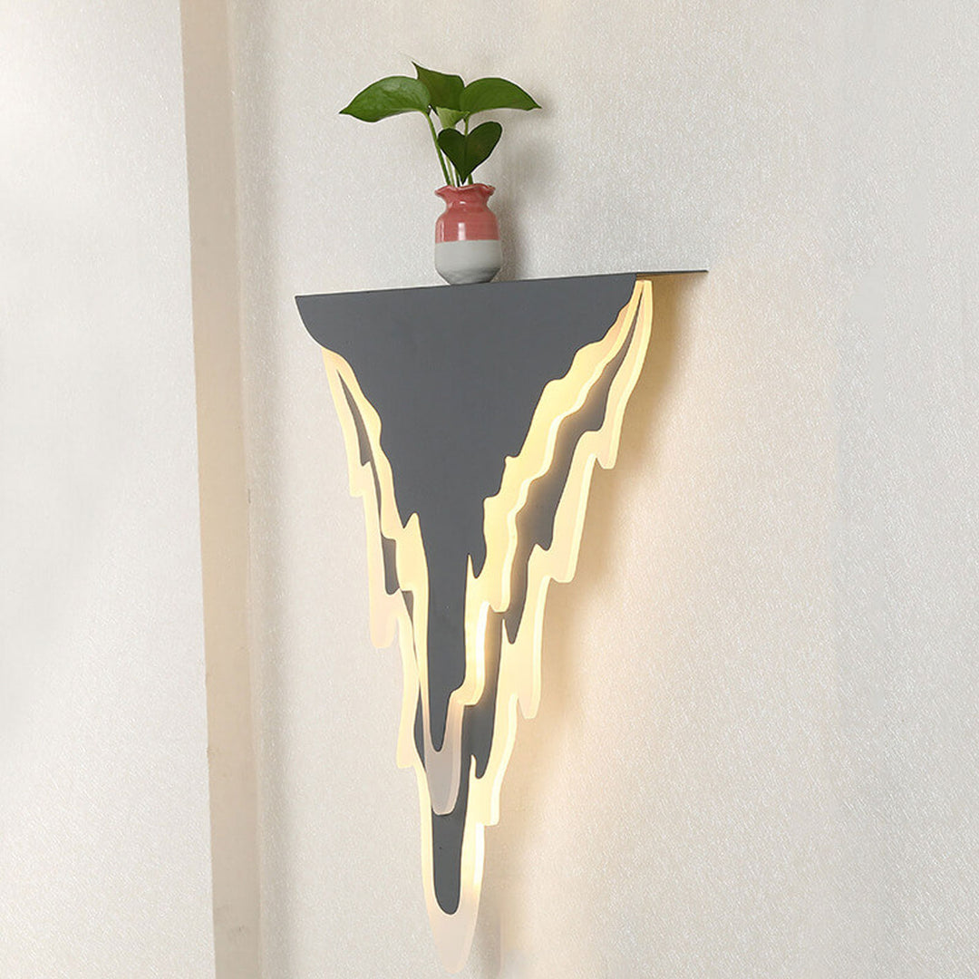 Lámpara de pared interior de acrílico de forma irregular de arte de hierro nórdico 