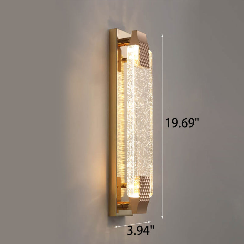 European Light Luxury Rectangular Bubble Crystal LED-Wandleuchte 