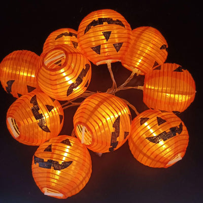 Lanterne Citrouille d'Halloween Guirlande Lumineuse LED Décorative Étanche pour Extérieur 