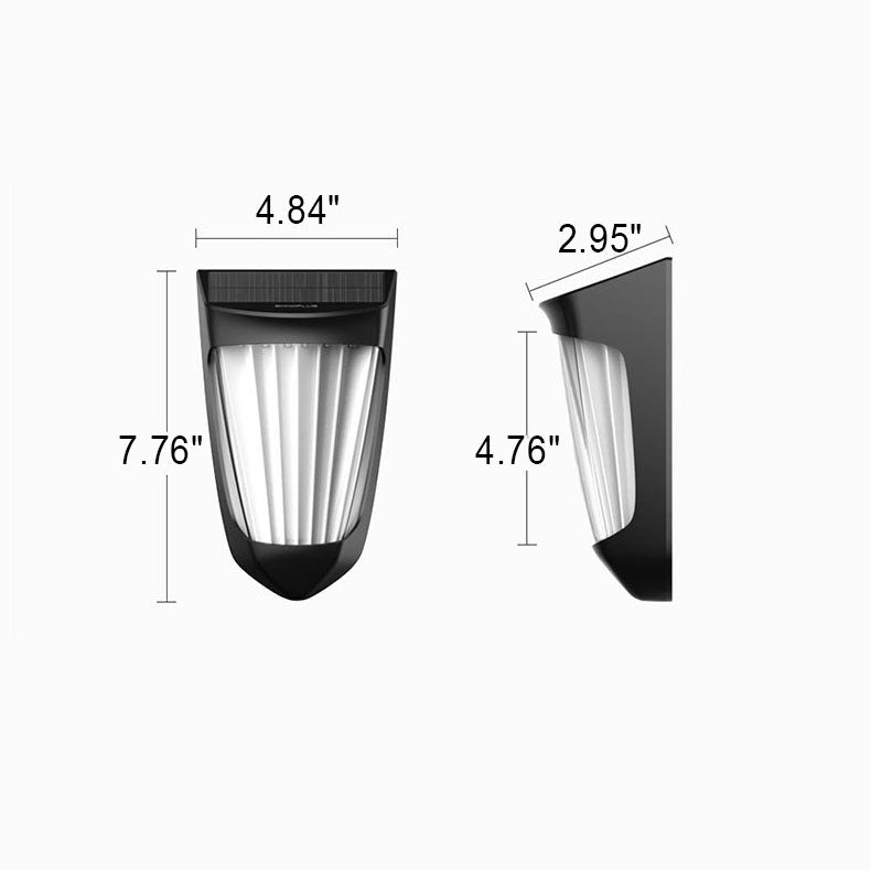Solar Outdoor Round LED Fence Waterproof Wall Sconce Lamp
