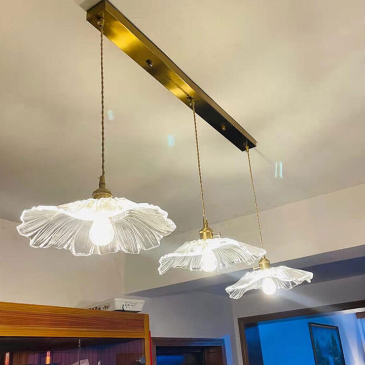 Nordic Light Lampe suspendue de luxe en verre et laiton à 1/3 lumières 