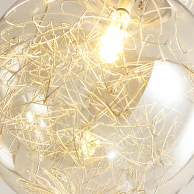 Modern Luxury Staircase Glass Ball Shade Loft Chandelier