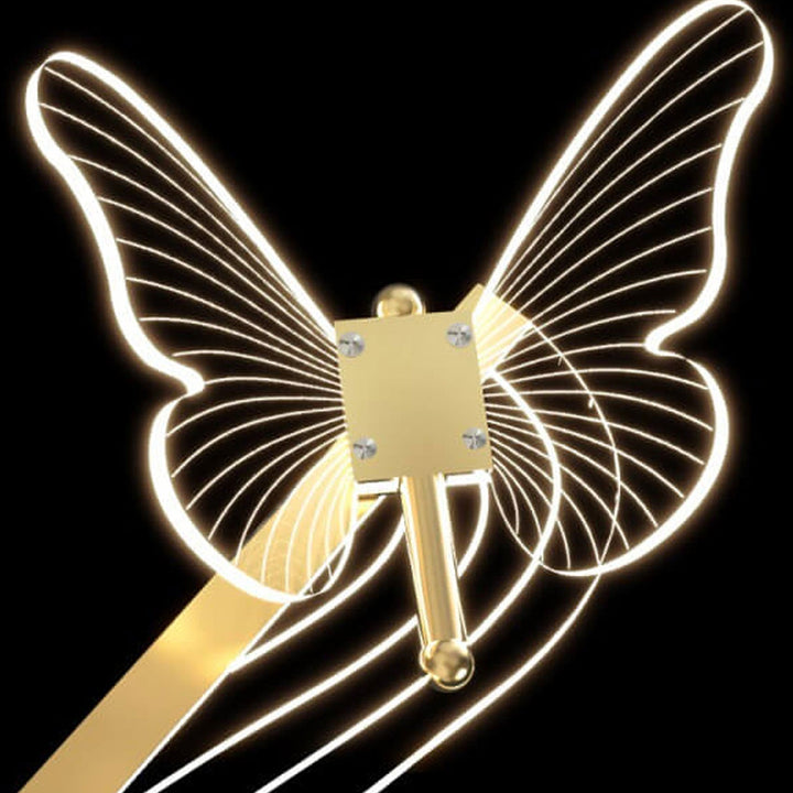 Lustre LED linéaire rond papillon de luxe nordique 