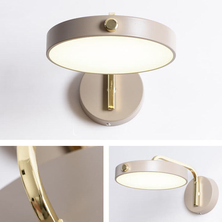 Modern Macaroon Round Iron LED Wall Sconce Lamp