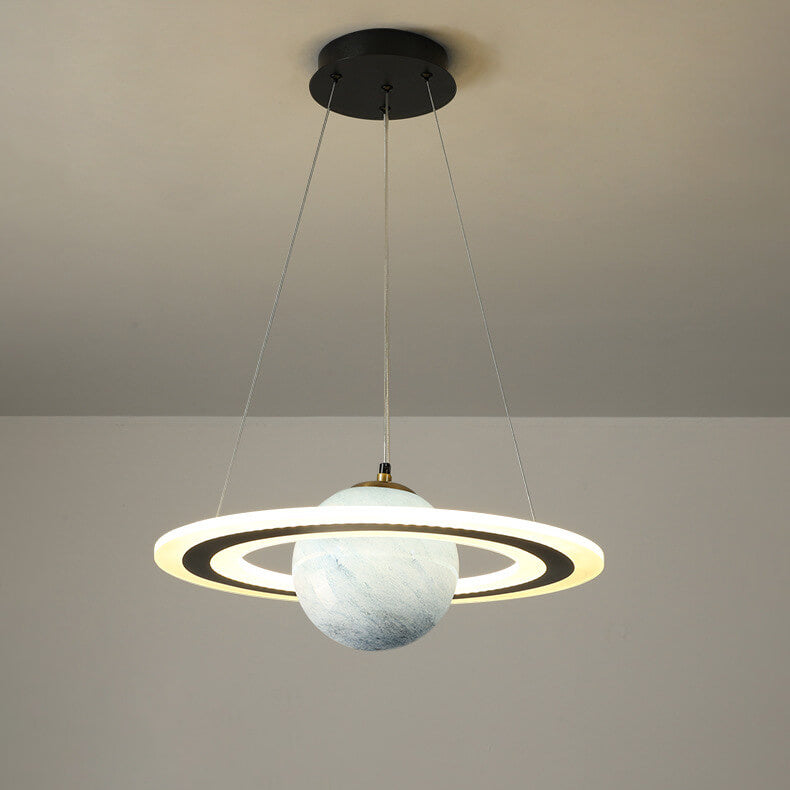 Moderne Kreativraum Planet Kreis Kinder LED Kronleuchter 