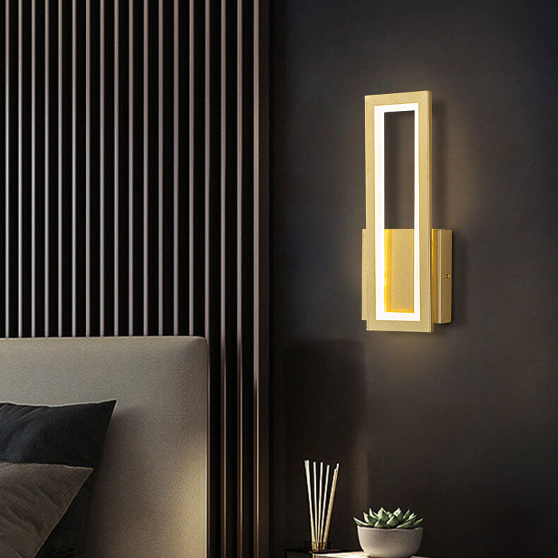 Moderne minimalistische rechteckige LED-Wandleuchte aus Acryl in Volltonfarbe 