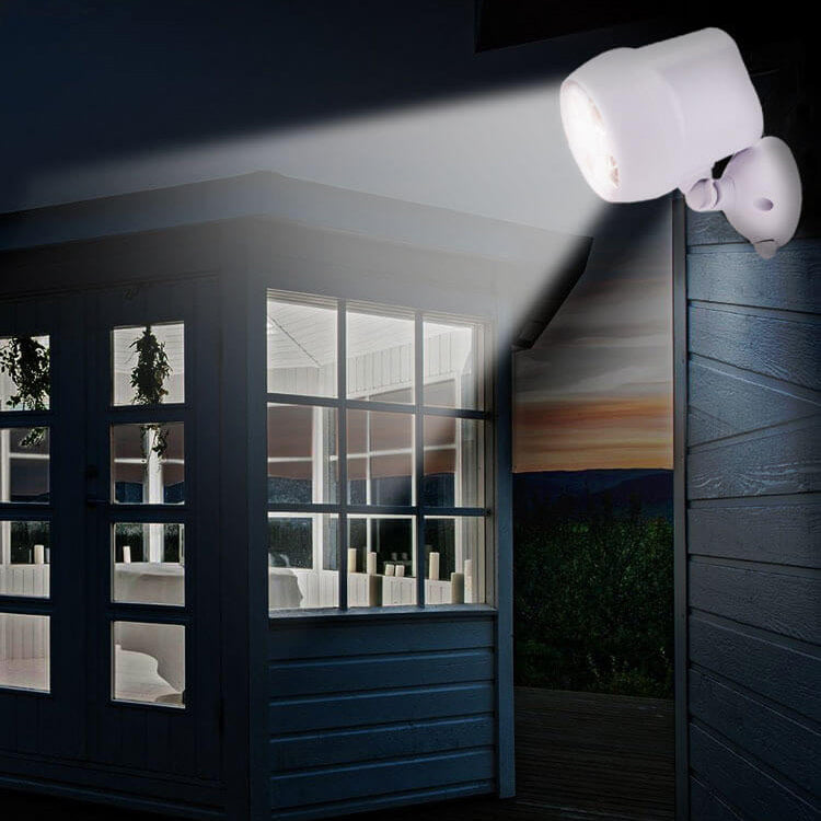 Einfache Spotlight 4 LED drehbare Sensor Straßenleuchte Wandleuchte Lampe 