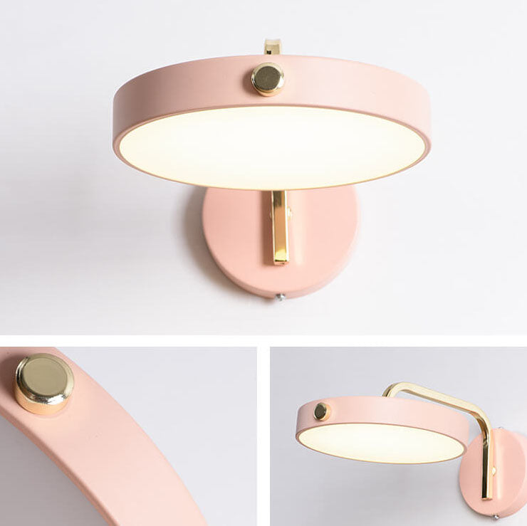 Modern Macaroon Round Iron LED Wall Sconce Lamp