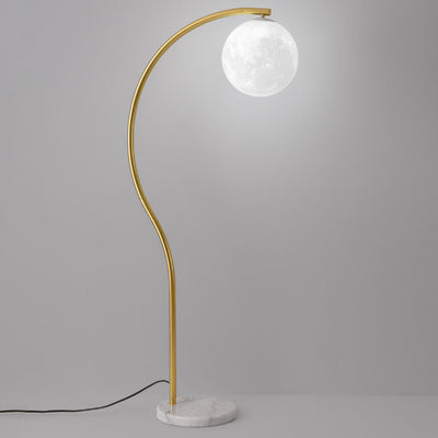 Modern Minimalist Iron Marble 1-Light Standing Floor Lamp