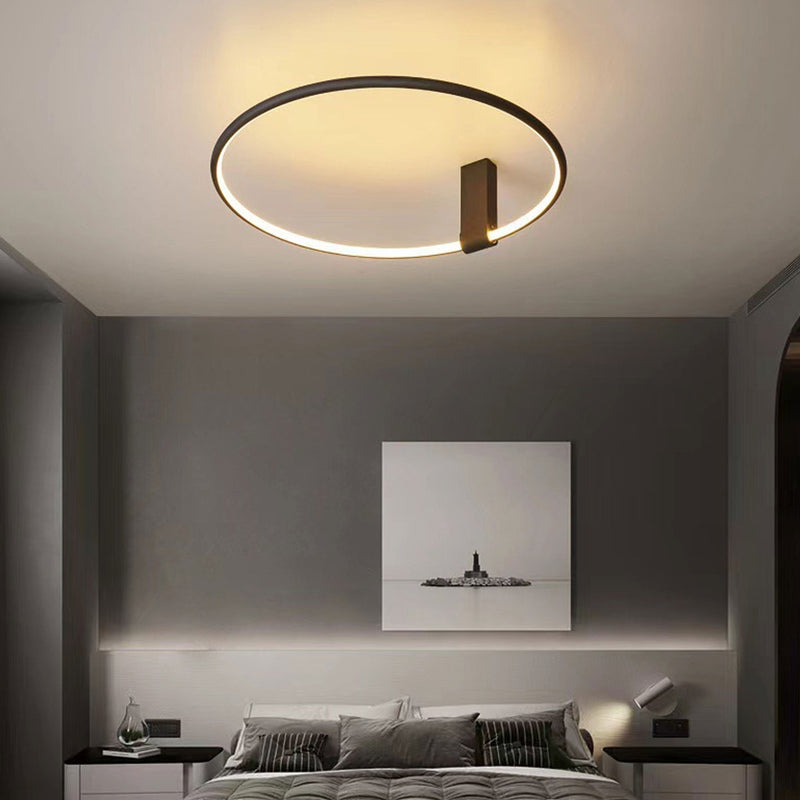 Modern Minimalist Round Aluminum LED Flush Mount Ceiling Light