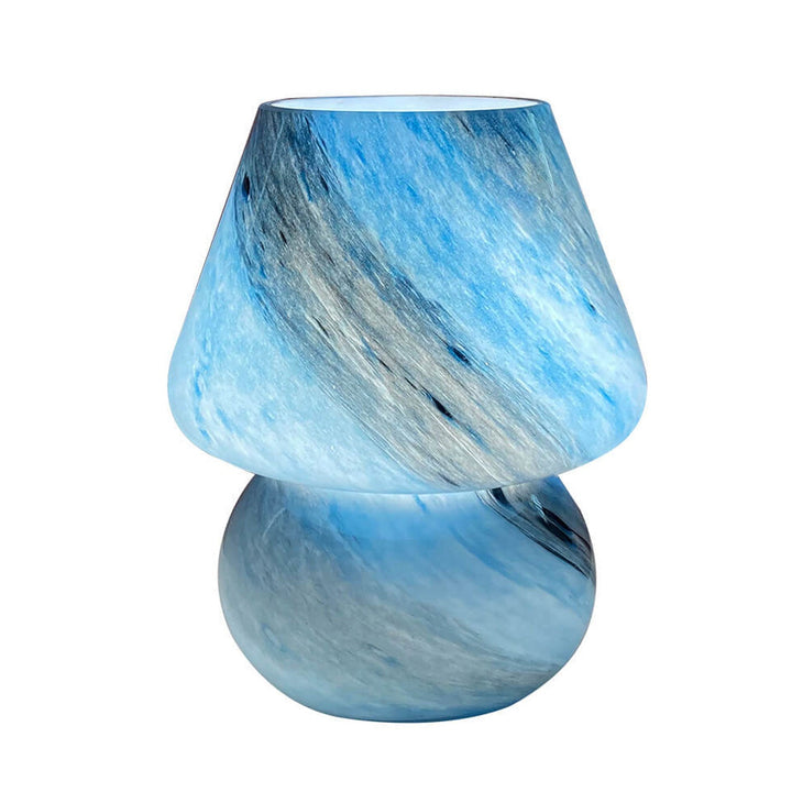 Moderne kreative handgefertigte 1-flammige Tischlampe aus Glas im Planeten- und Pilzdesign für das Schlafzimmer 