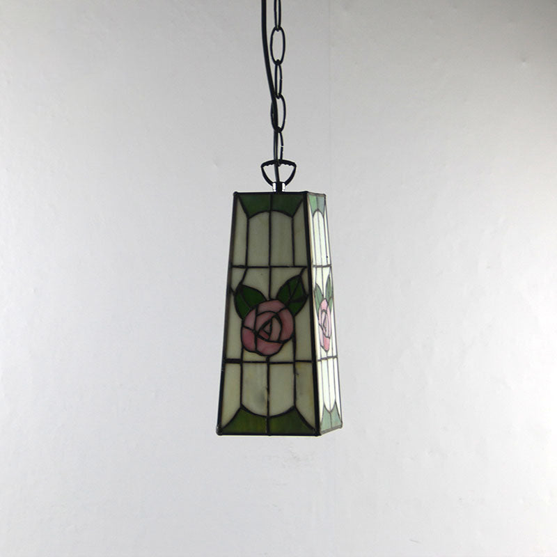 Nordic Vintage Tiffany Glaslegierung 1-Licht Pendelleuchte 