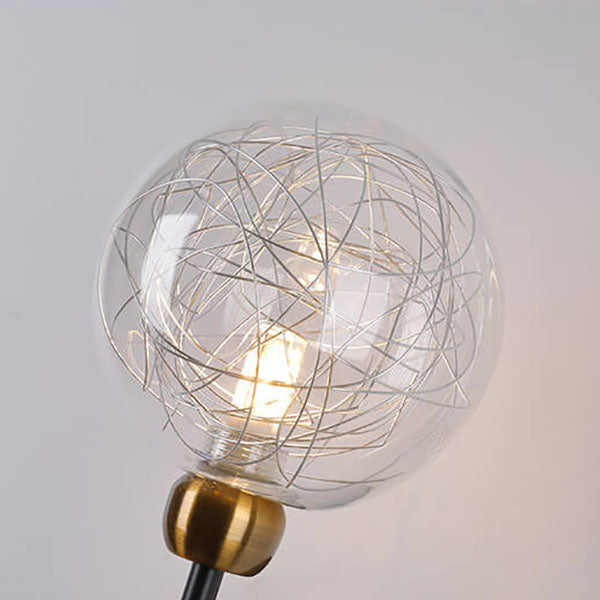 Nordic Vintage Eisen Glaskugel 1/2 Licht Wandleuchte Lampe 