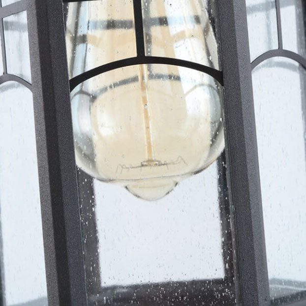 Lámpara de araña colgante para isla de 1/3 luces con jaula hexagonal vintage tradicional de aluminio y vidrio para sala de estar 