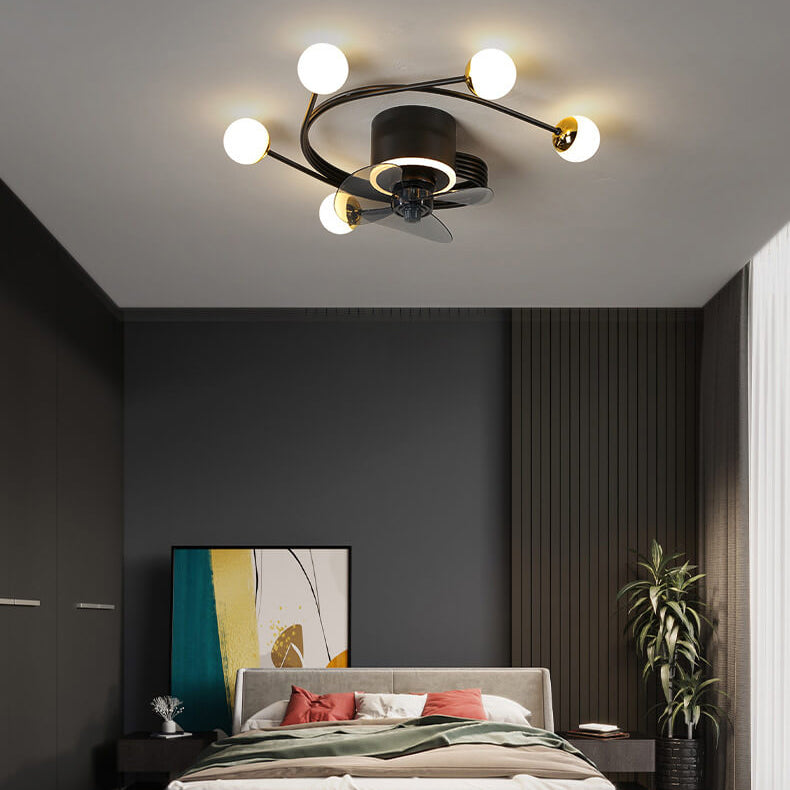 Nordic Light Luxury Creative 5/7-Light LED Flush Mount Fan Light