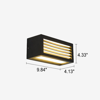 Modern Square Aluminum Waterproof Outdoor LED Garden Wall Sconce Lamp