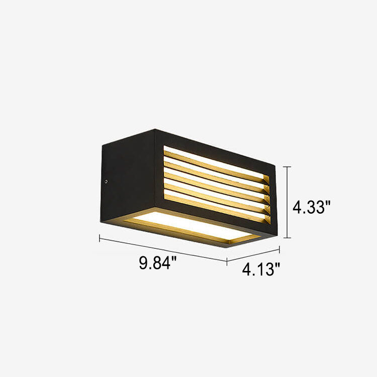 Applique Murale Moderne Carrée en Aluminium Imperméable à LED pour Jardin 