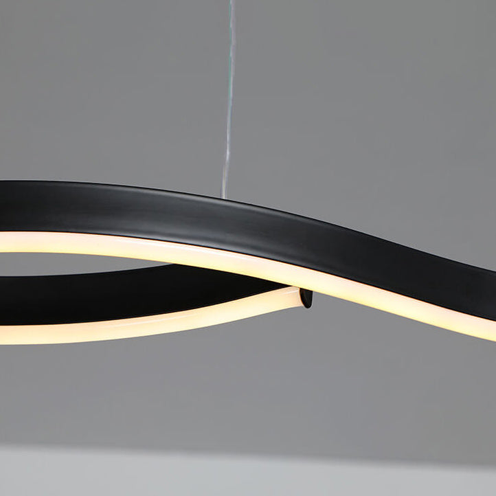 Moderne Einfachheit Curved Line Design Island Light LED Creative Kronleuchter 