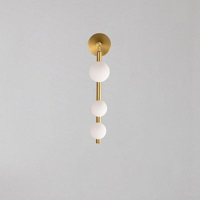 Modern Light Luxury Iron Glass Round 3-Light Wall Sconce Lamp