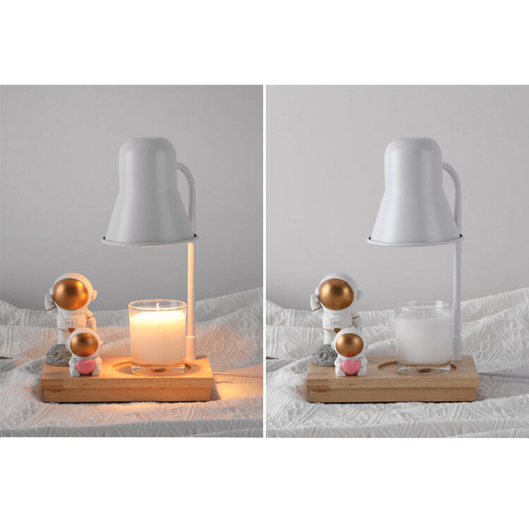 Lampe de table à 2 lumières en cire fondante aromathérapie moderne astronaute 