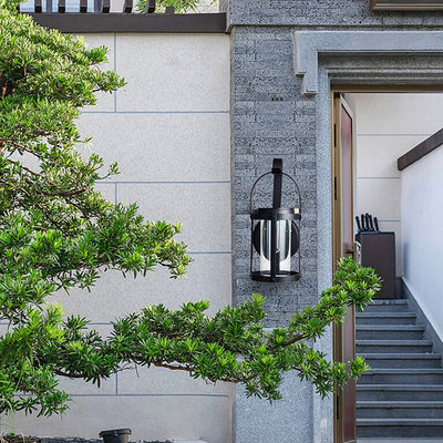 Solar ABS Cylindrical Lampshade Waterproof LED Portable and Hangable Outdoor Light