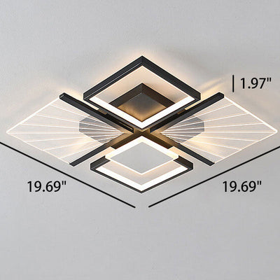 Modern Minimalist Creative Geometric Splicing Design LED Flush Mount Light