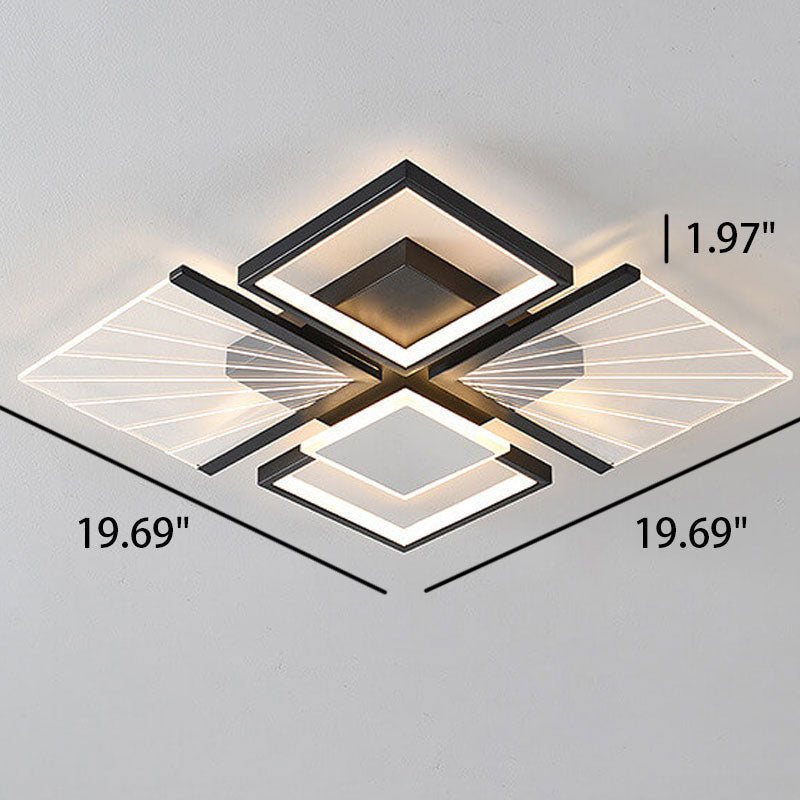 Modern Minimalist Creative Geometric Splicing Design LED Flush Mount Light