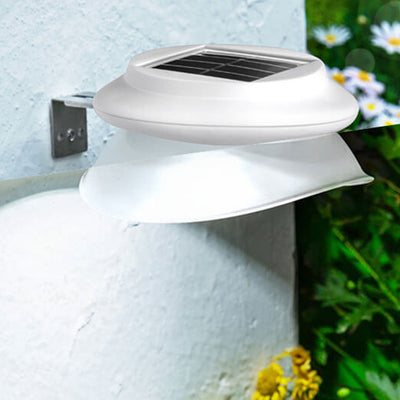 Outdoor Solar Round ABS Waterproof Fence Wall Sconce Lamp