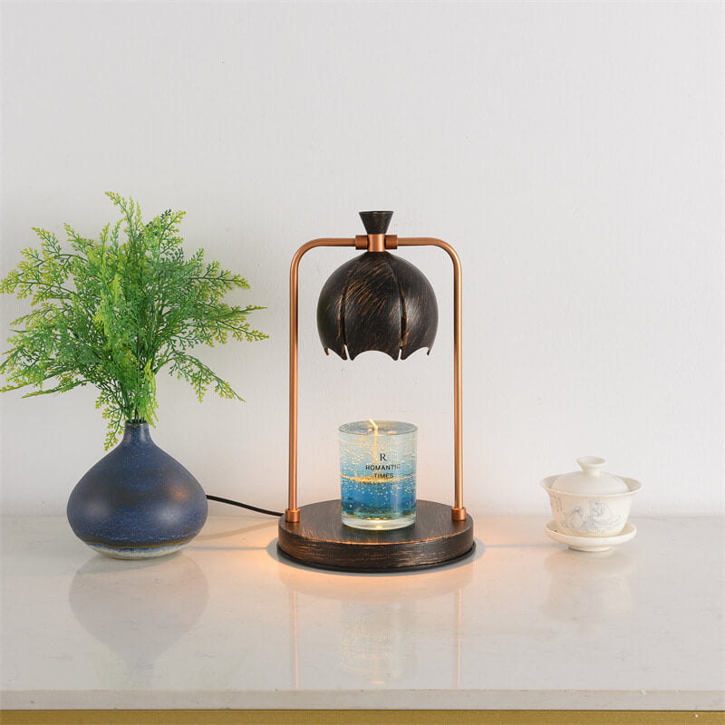 Modern Orchid Metal Aromatherapy Melting Wax 1-Light Table Lamp