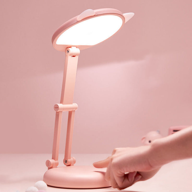 Creative Cat Ear Pink Folding LED Eye Care Desk Lamp