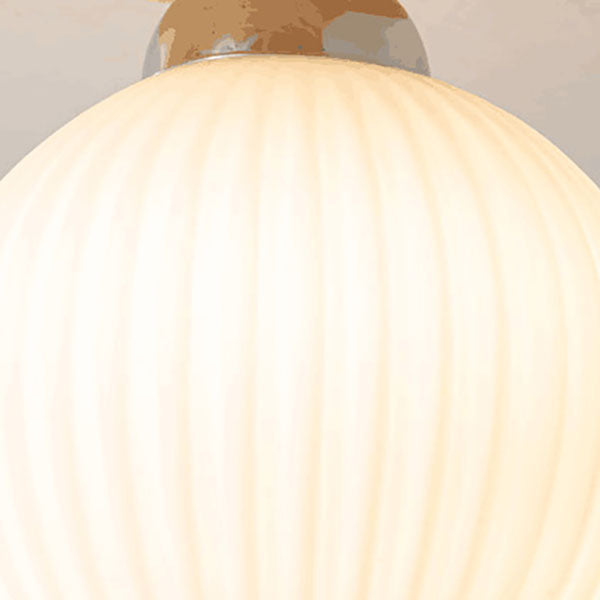 Lámpara de techo semiempotrada de 1 luz con cúpula de cristal y diseño de asta en madera maciza estilo nórdico contemporáneo para pasillo 