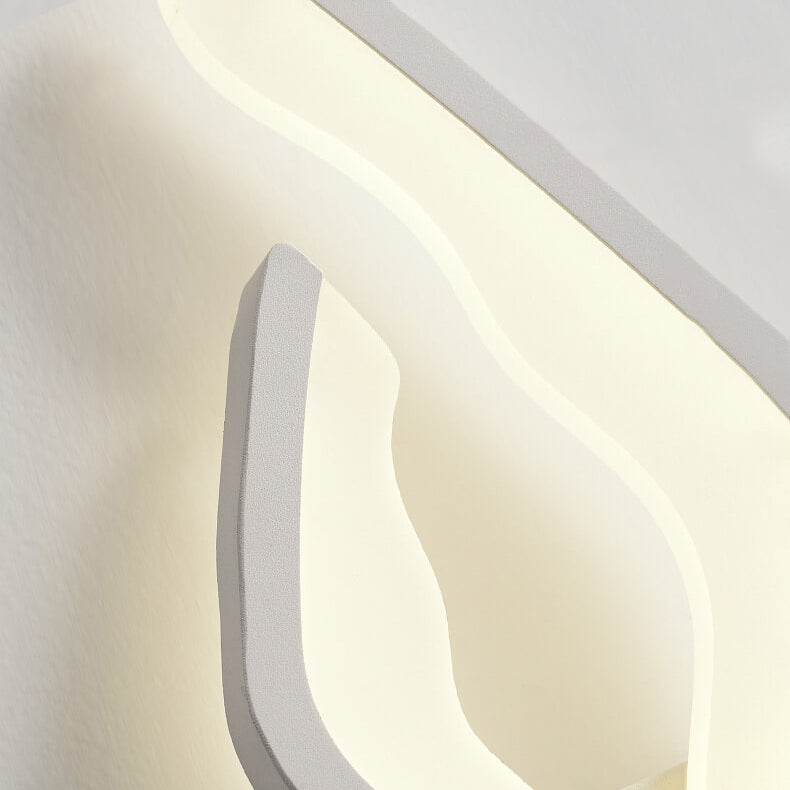 Applique Murale LED Design Flamme Créative en Acrylique Moderne 