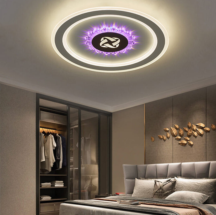 Luz de montaje empotrado LED simple de acrílico redondo 