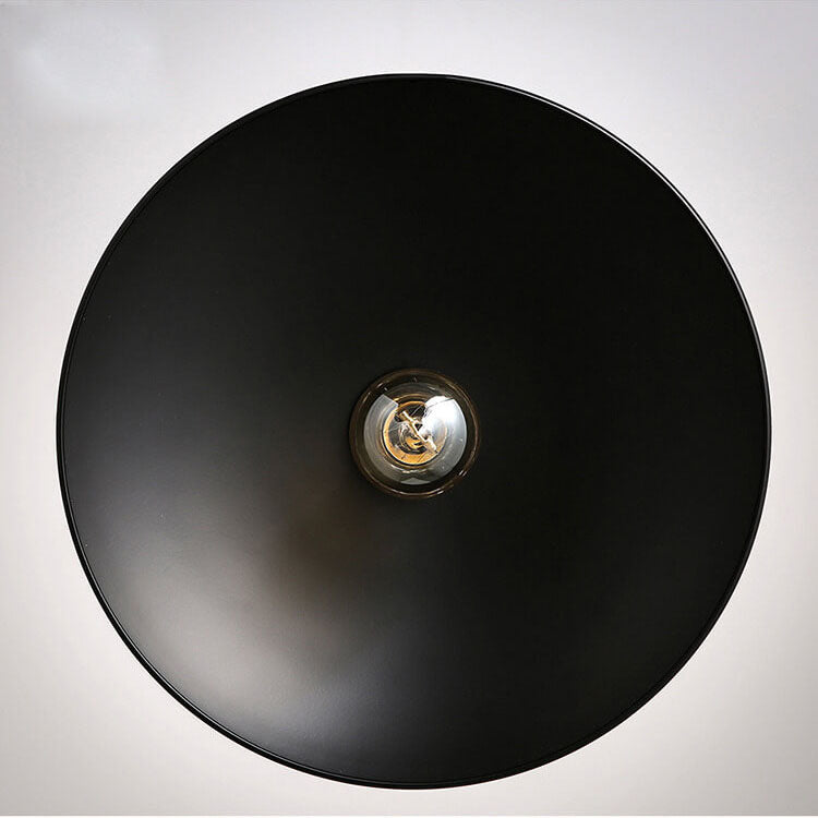 Industrial Vintage Iron Pot Lid 1-Light Loft Pendant Light