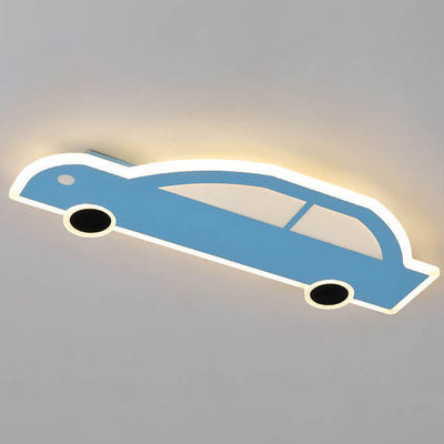 Cartoon Creative Car Shape Iron LED Flush Mount Ceiling Light