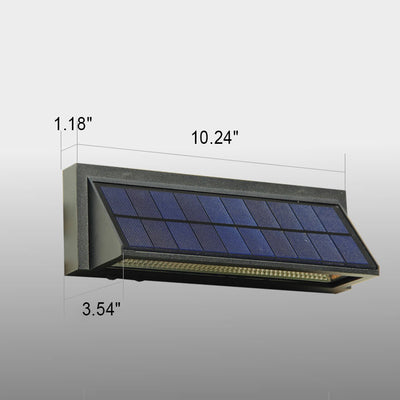 Outdoor Solar Waterproof Rectangular Slant LED Patio Wall Sconce Lamp