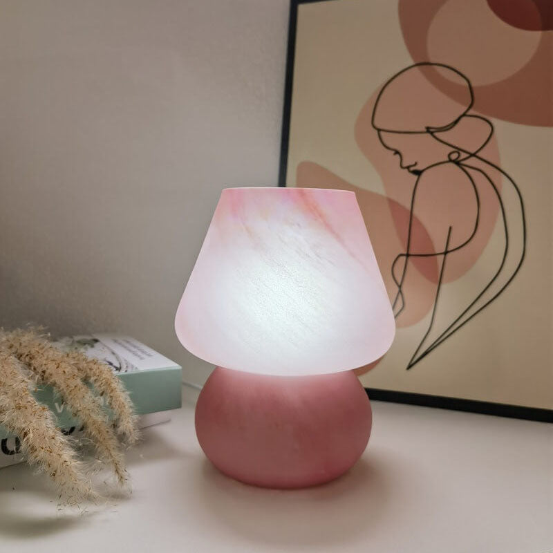 Lámpara de Mesa Decorativa Moderna Minimalista de Vidrio Nube de 1 Luz 