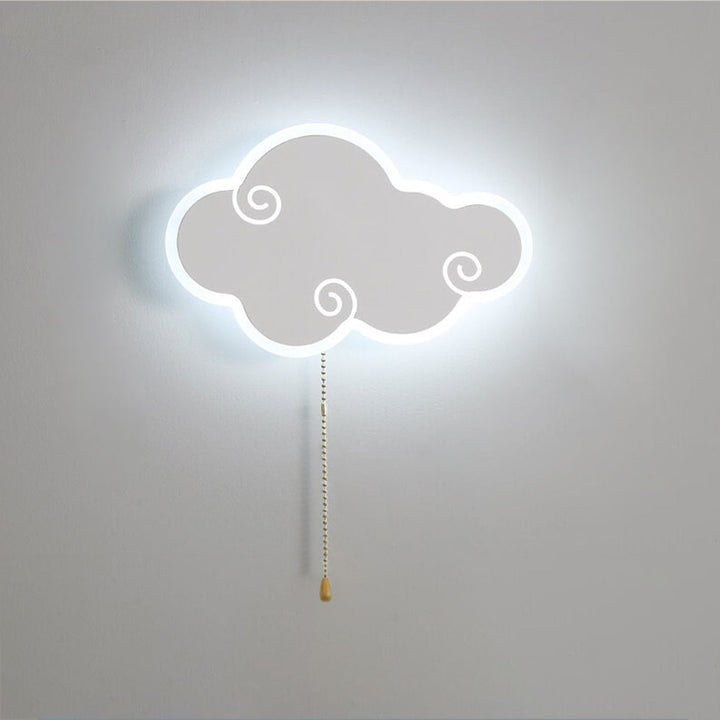 Conception de dessin animé de nuage simple nordique moderne applique murale à LED 