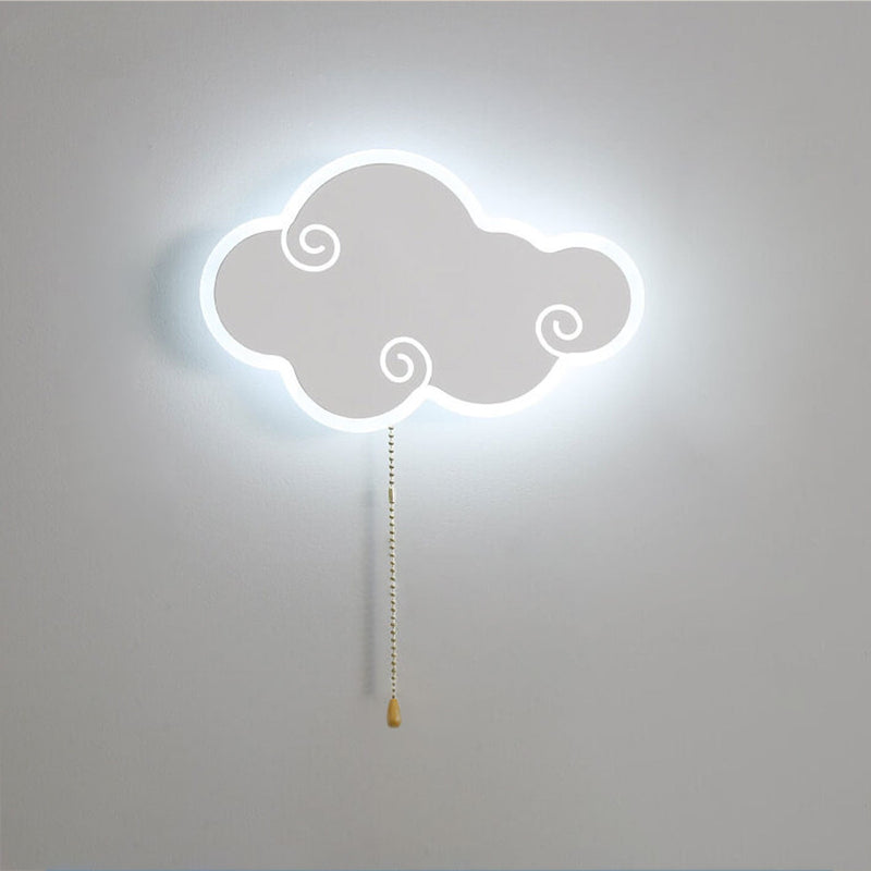 Moderne nordische einfache Wolken-Karikatur-Entwurfs-LED-Wand-Leuchter-Lampe 