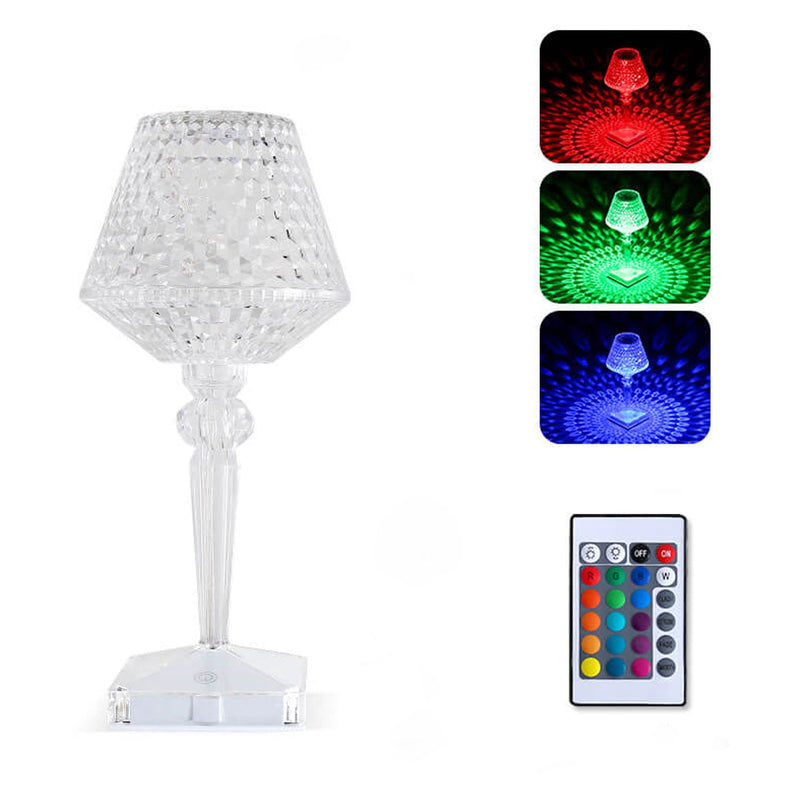 Lampe de Table créative en verre de vin en diamant acrylique, veilleuse décorative en forme de prune 