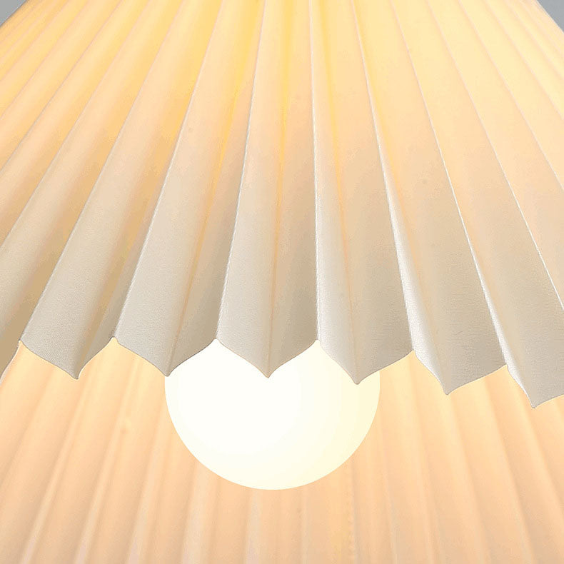 Nordic Wooden Pleated Cone 1/3 Light Island Light Chandelier