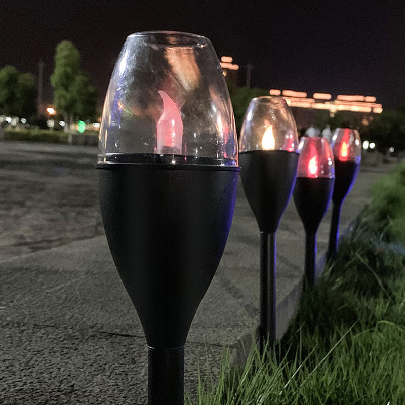 Solar Candle Wine Glasses Outdoor Patio Lawn LED Lights Landscape Light