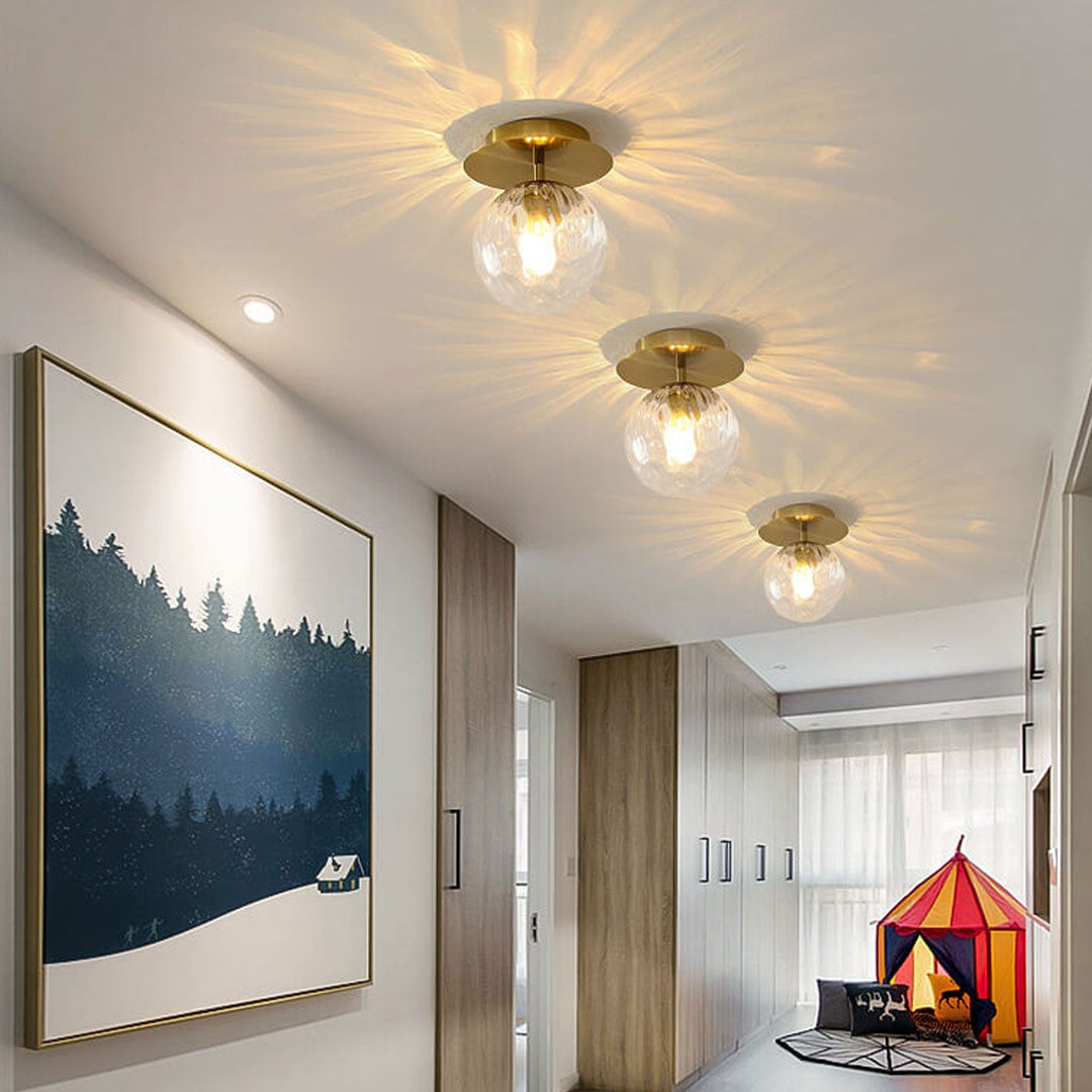 Nordisches Wasserglas Orb 1-Licht Semi-Flush Mount Deckenleuchte 