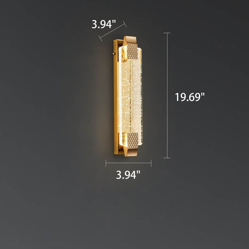 مصباح حائط LED فاخر حديث من الكريستال الفقاعي المربع من سبائك الألومنيوم 